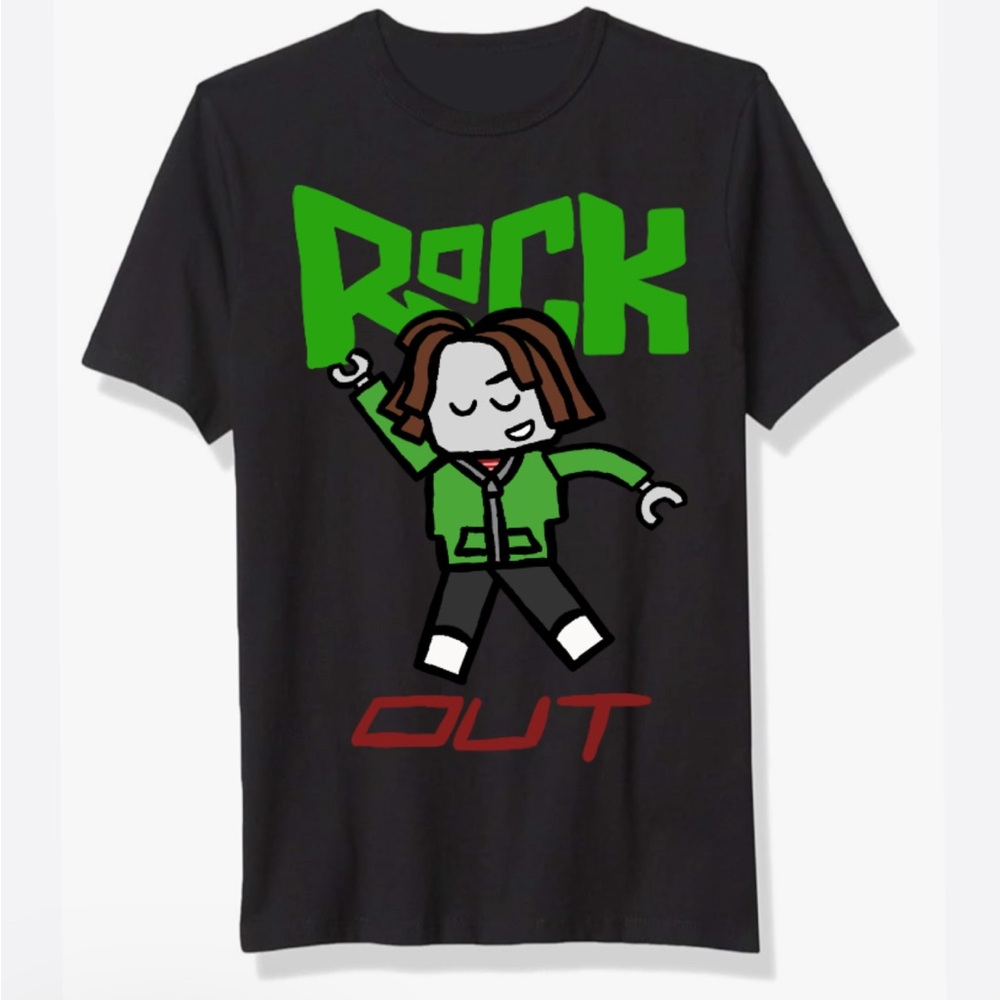 Roblox Adult Graphic Black Tee Shirt